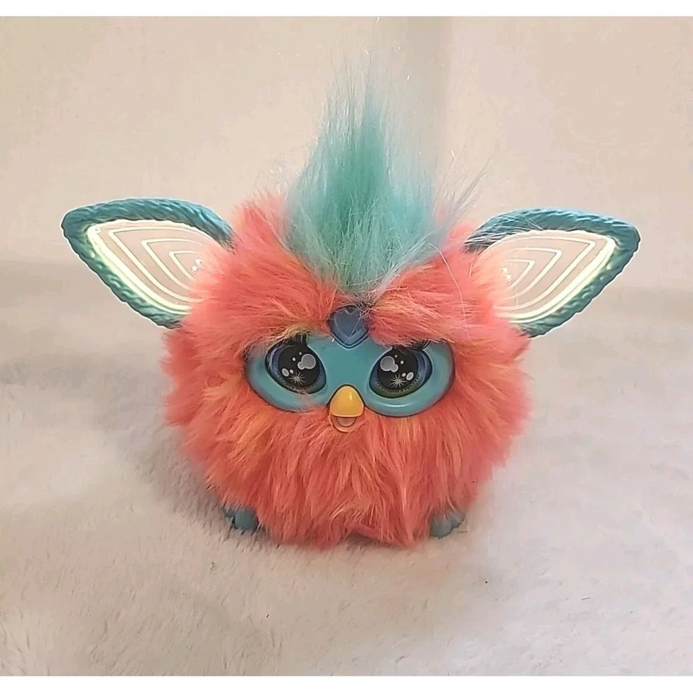 2023 Hasbro Furby‎ Interactive Plush - Coral - Works - Moving Light Up Ears Toy